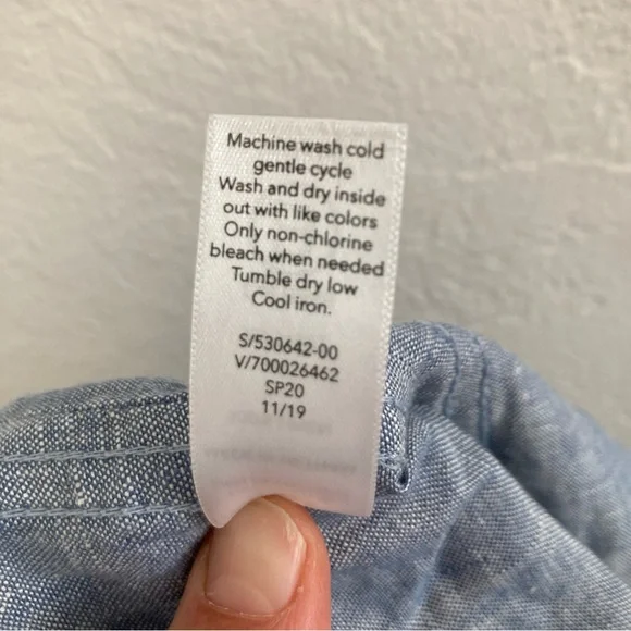 Athleta Cabo Linen Jogger Blue Beach Coastal Vacation Lagenlook Cruise Size 8 - Picture 11 of 11